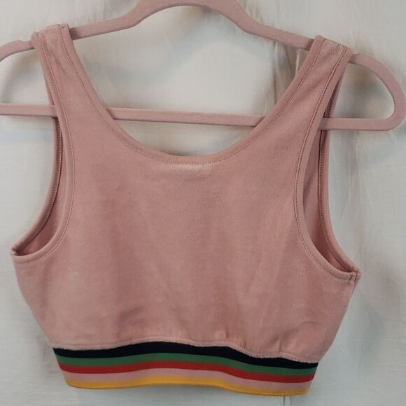 Wild Fable Women's Small Pink Velour Sports Bra - Picture 5 of 7